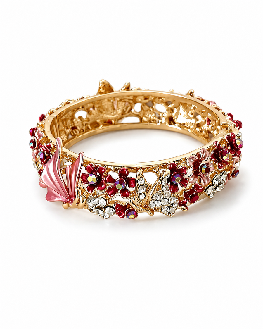 Vintage Ruby Garden Bangle