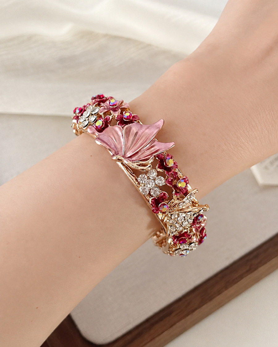 Vintage Ruby Garden Bangle