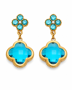 Clover Glass Drop Earrings