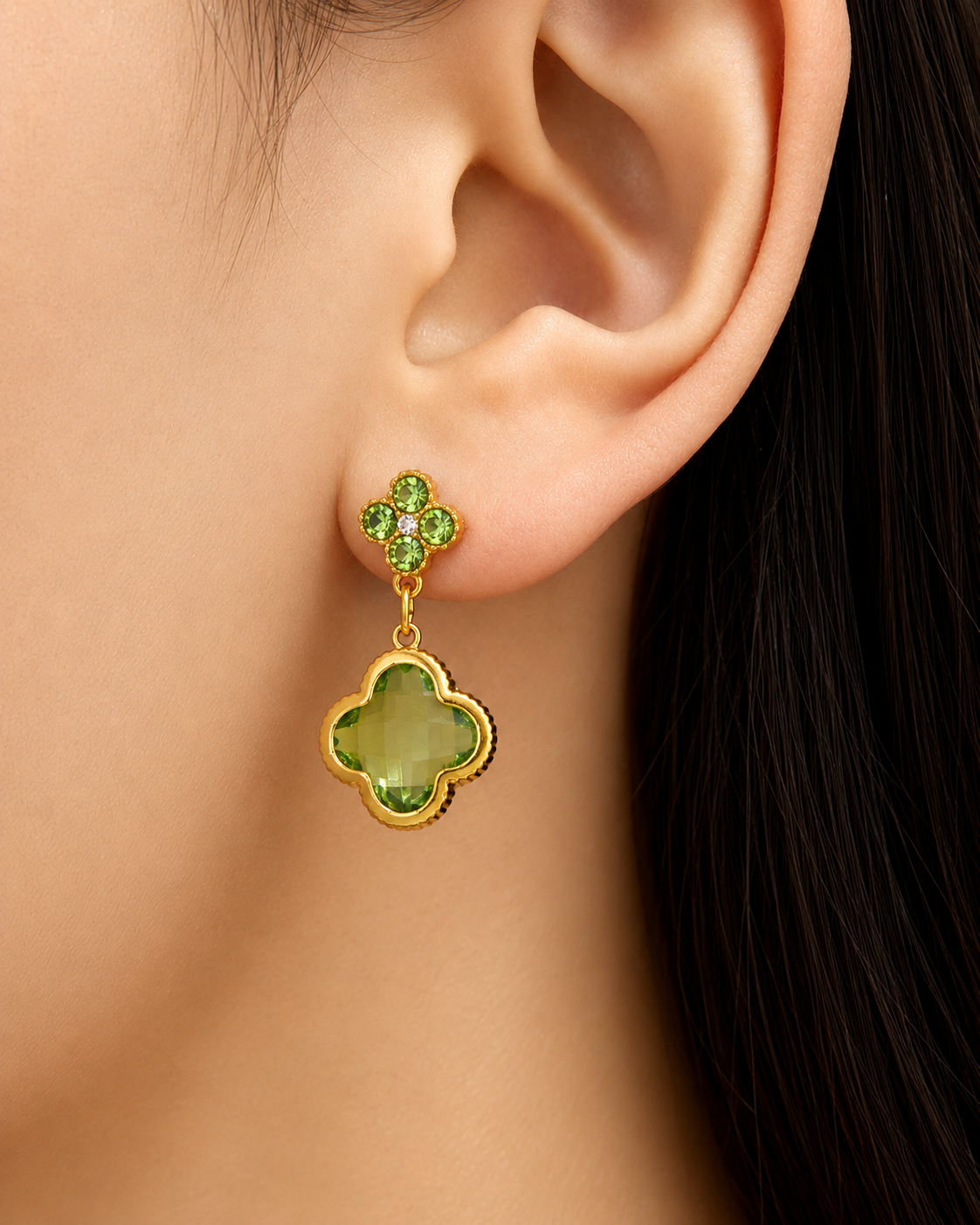 Clover Glass Drop Earrings additional view 12
