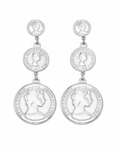Vintage Triple Coin Earrings