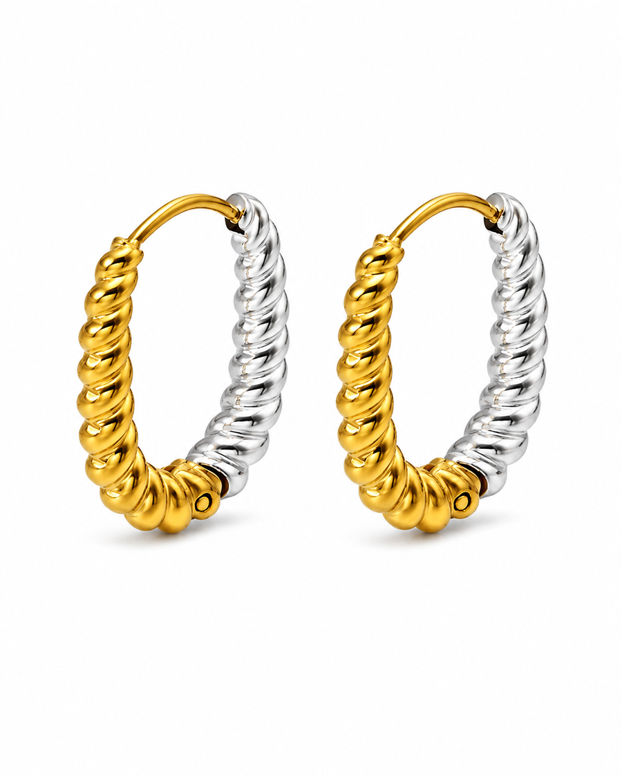 Twisted Rope Hoop Earrings