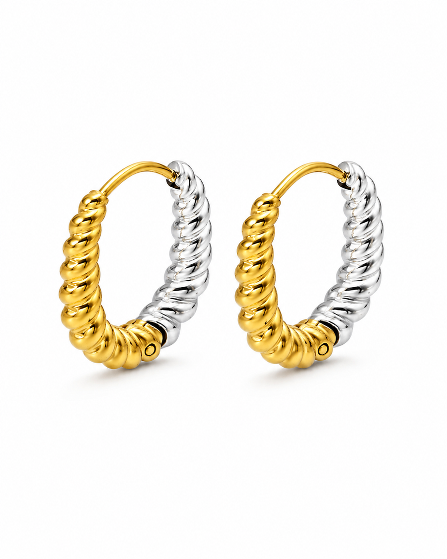 Twisted Rope Hoop Earrings