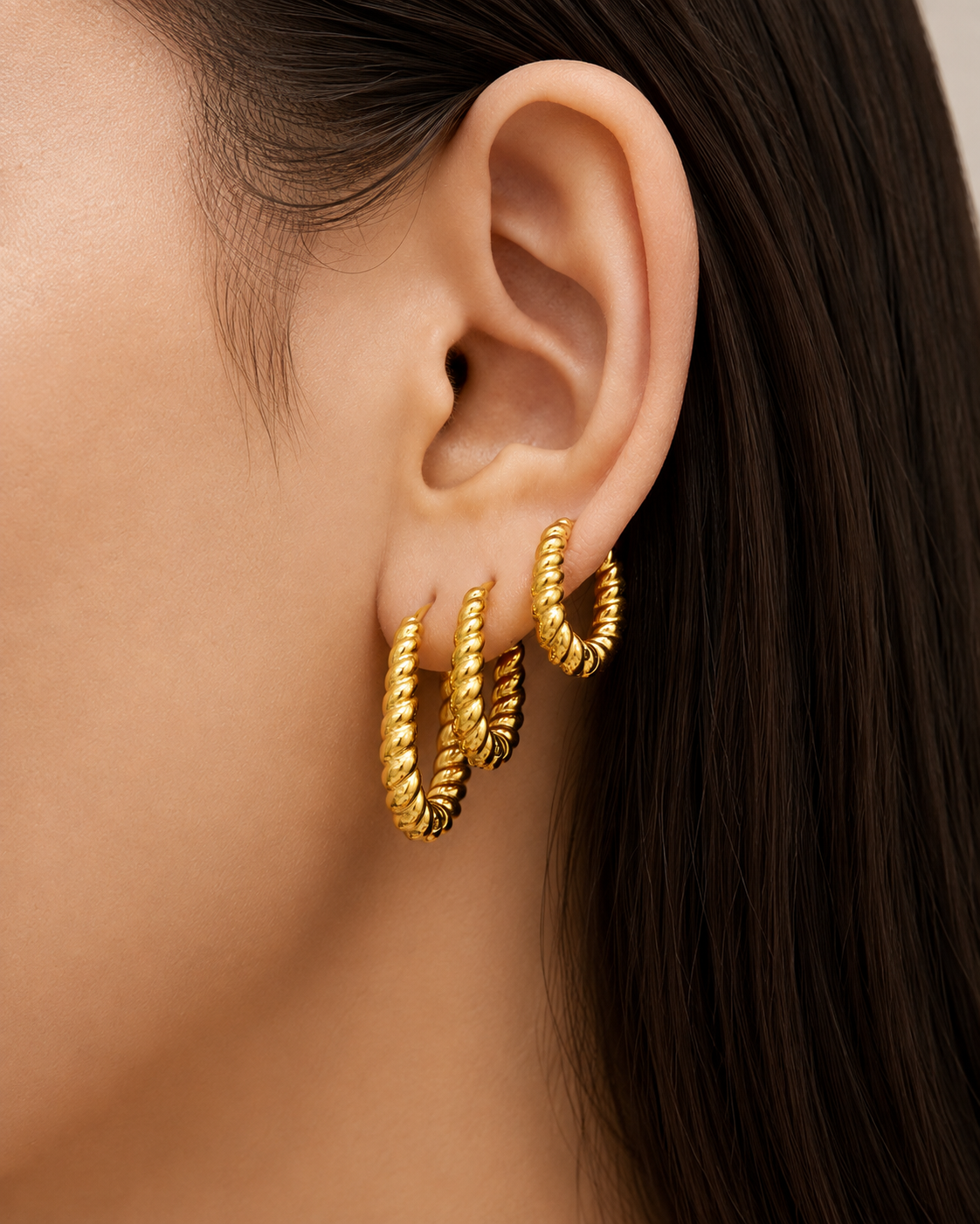 Twisted Rope Hoop Earrings additional view 10