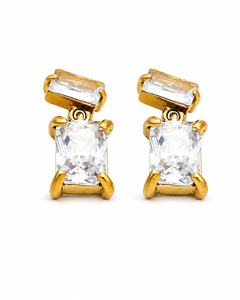 Emerald Cut Drop Earrings