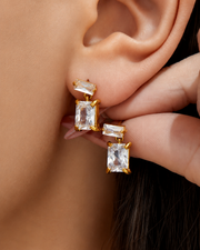 Emerald Cut Drop Earrings additional view 6