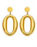 Sculpted Oval Drop Earrings