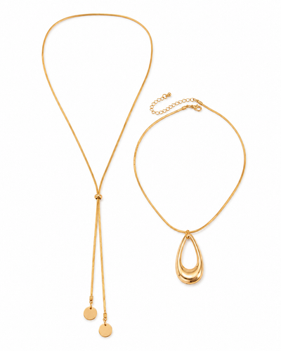 Fluid Drop Necklace Set