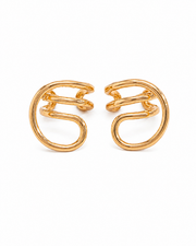 Double Loop Stud Earrings