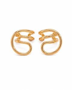 Double Loop Stud Earrings