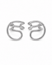 Double Loop Stud Earrings