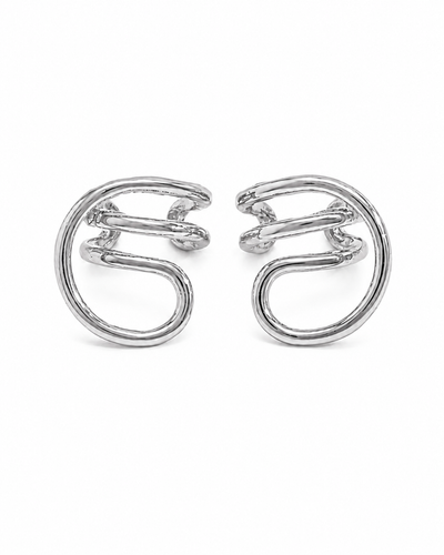 Double Loop Stud Earrings