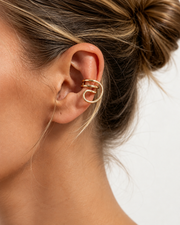 Double Loop Stud Earrings