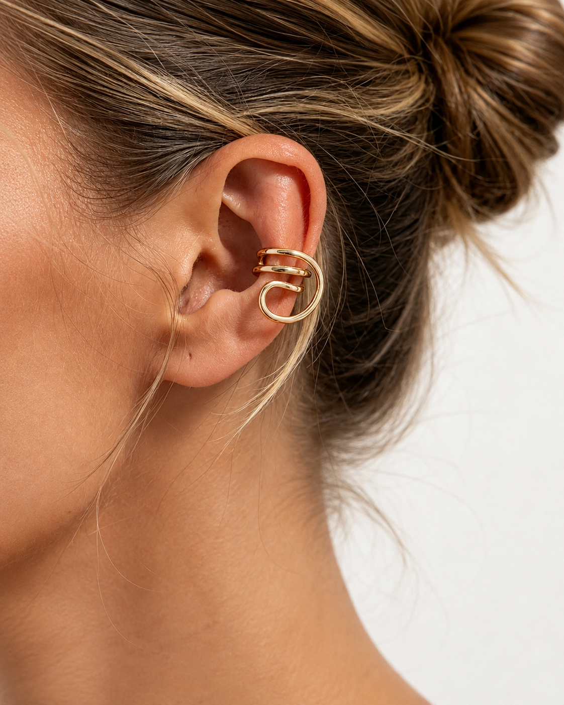 Double Loop Stud Earrings