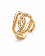 Sculpted Orbit Open Ring
