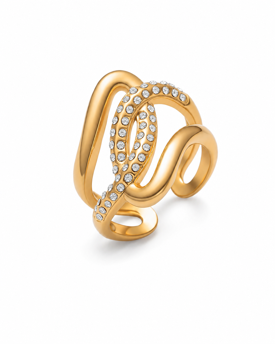 Sculpted Orbit Open Ring