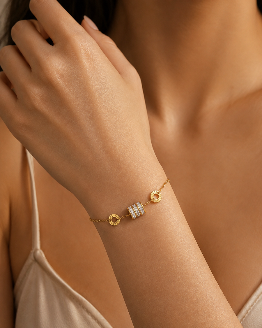 Crystal Bar Link Bracelet