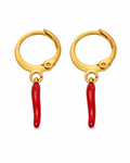 Red Chili Playful Charm Hoop Earrings Series