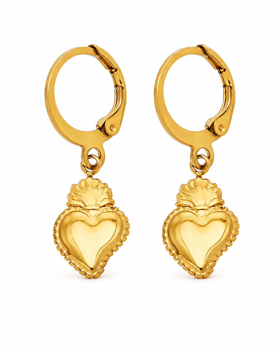 Heart Playful Charm Hoop Earrings Series
