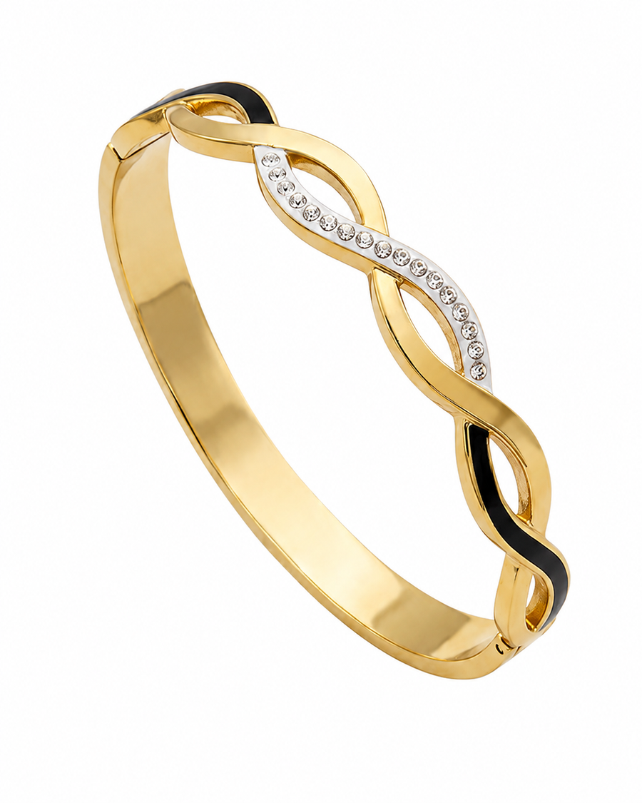 Twisted Crystal Cuff Bracelet