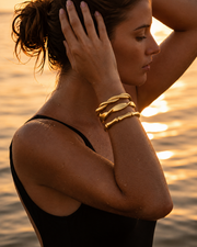 Sculpted Gold Bangle Series additional view 4