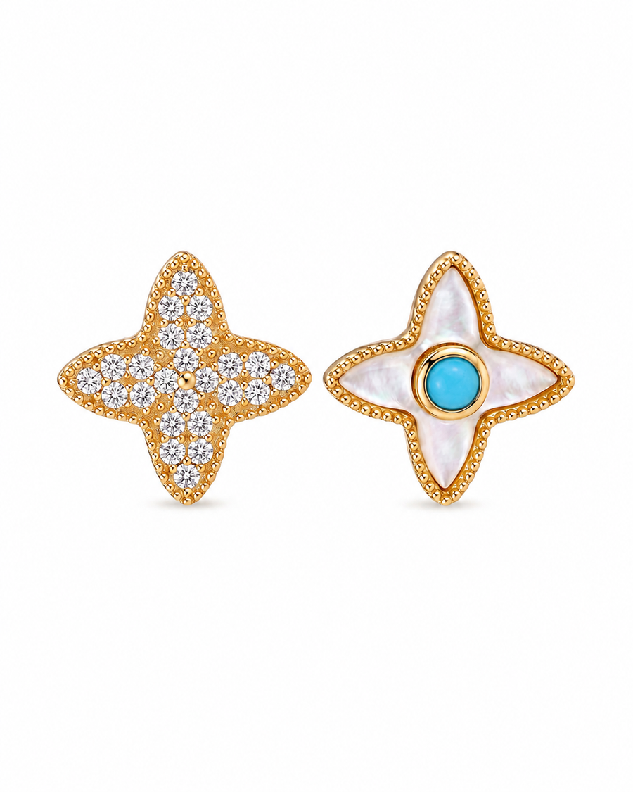 Ocean Bloom Stud Earrings
