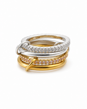 Two Tone Celestial Layered Ring Series