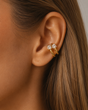 Crystal Square Hoop Earrings alternate view