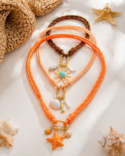 Coastal Charm Necklace Set with starfish charm approx alternate view