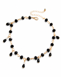 Black Noiré Crystal Drop Necklace Series