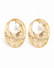 Luna Pearl Orbit Earrings