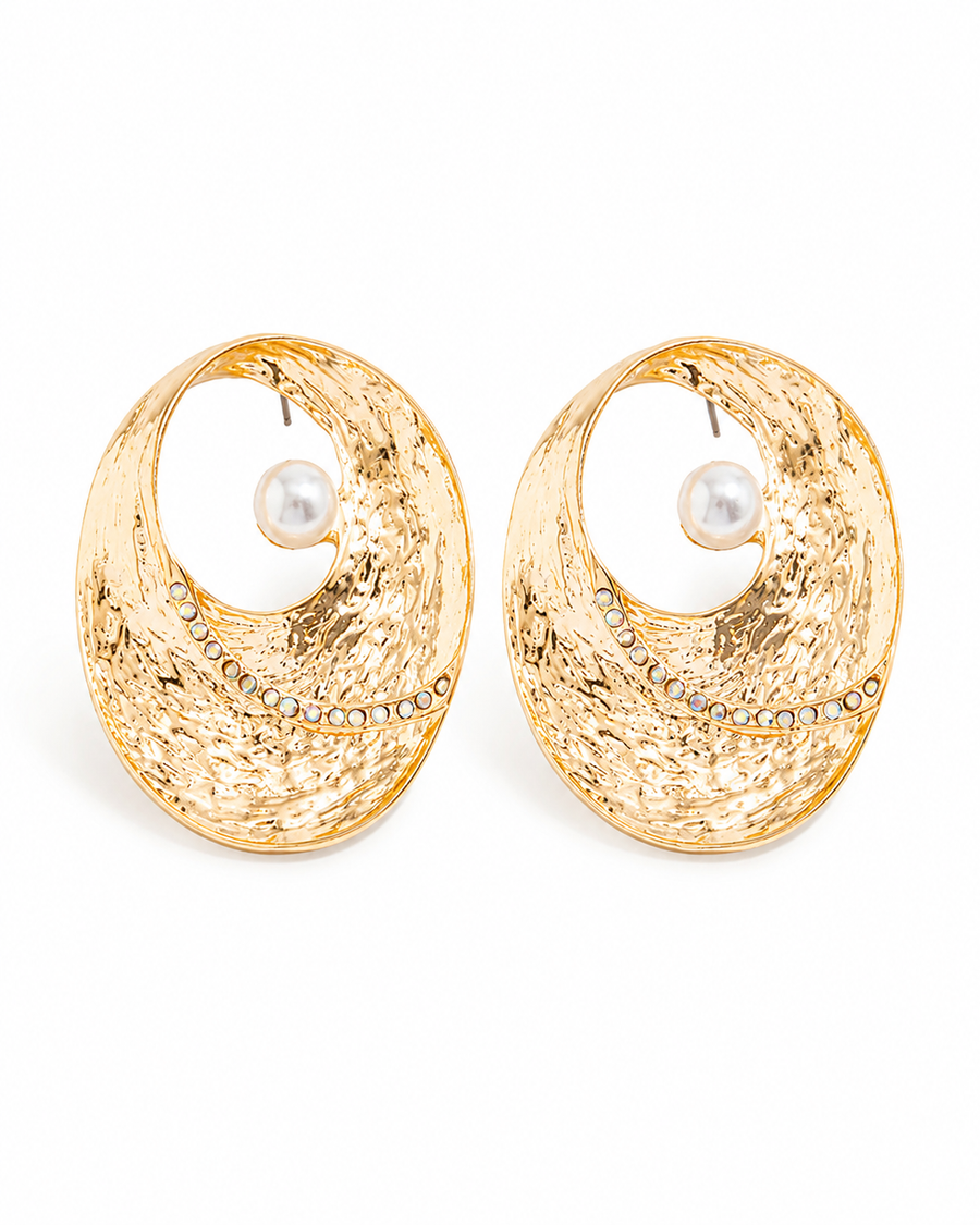 Luna Pearl Orbit Earrings