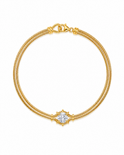 Gold Oval Liora Crystal Bracelet Series