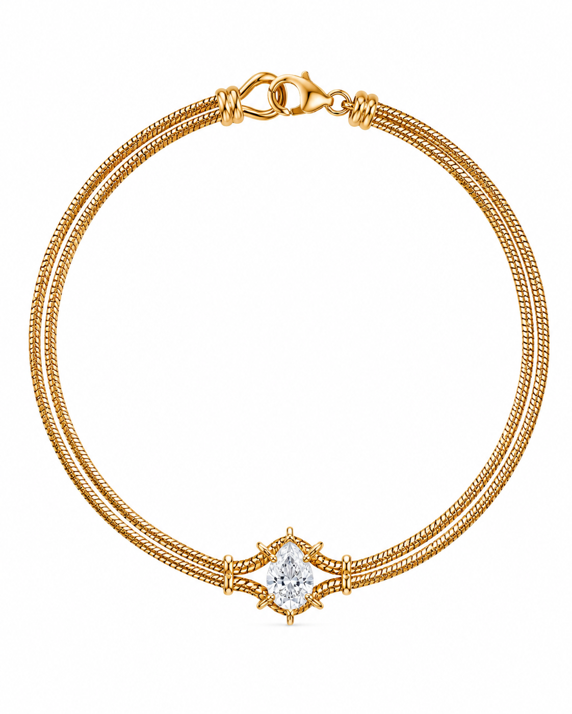 Gold Drop Liora Crystal Bracelet Series