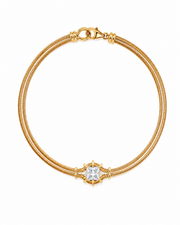 Gold Square Liora Crystal Bracelet Series