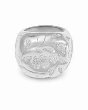 Silver Aurelia Floral Dome Ring