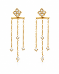 Celeste Clover Tassel Earrings