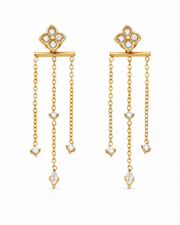 Celeste Clover Tassel Earrings