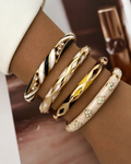 Aurielle Bangle Series with alloy finish: gold-tone plating