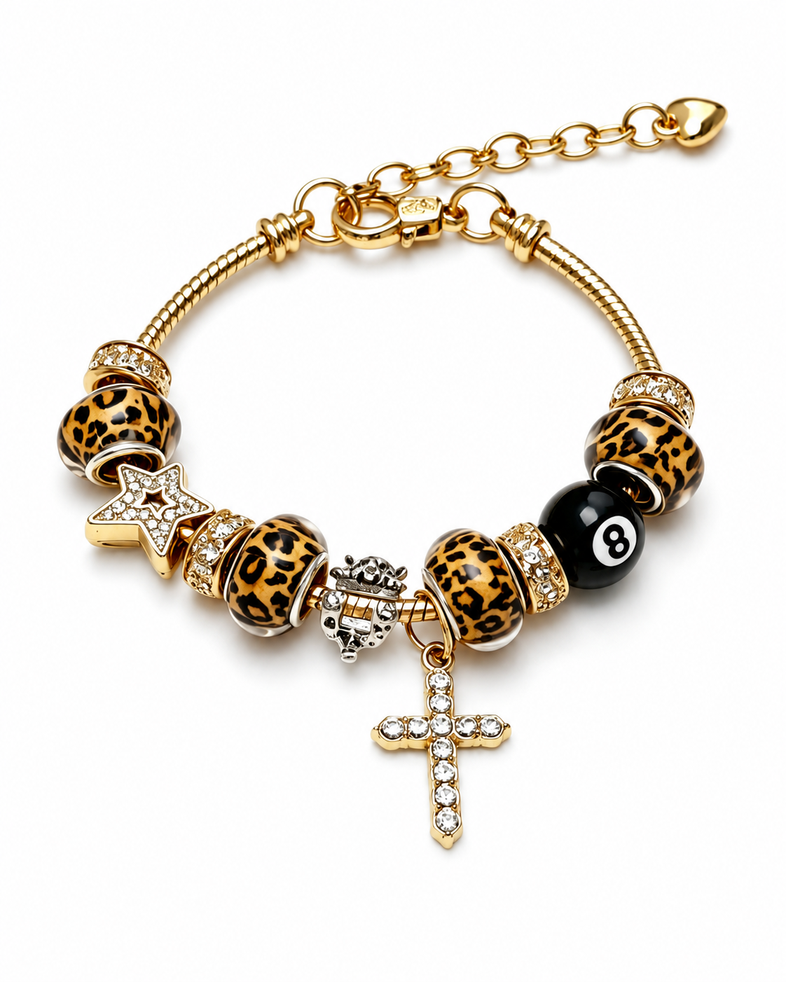 Pink Cross Rouge Rebel Charm Bracelet Series
