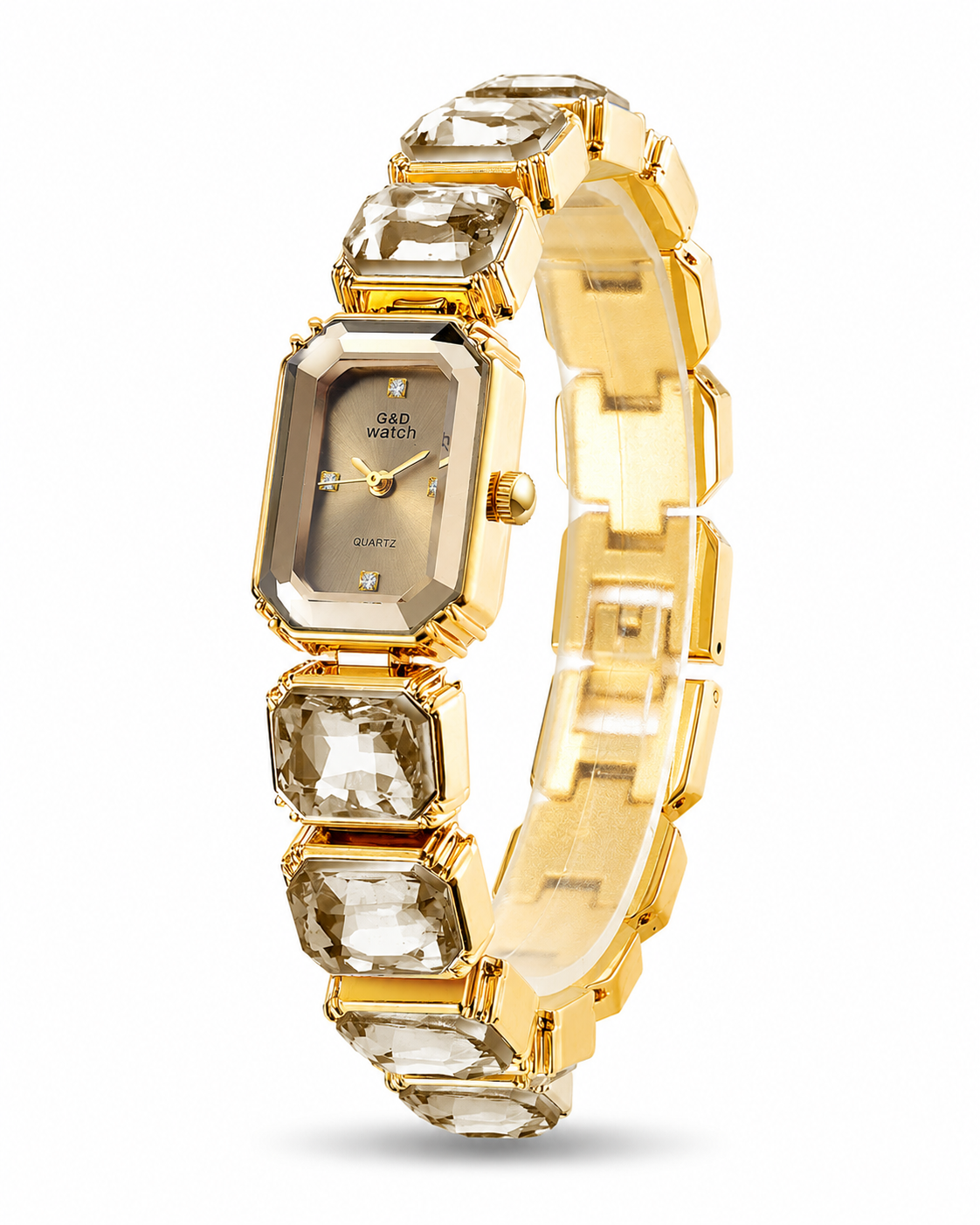 Champagne Gold Aurelia Crystal Link Watch
