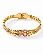 Pink Aurelia Teardrop Crystal Bracelet