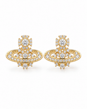 Gold Celestia Orbit Stud Earrings