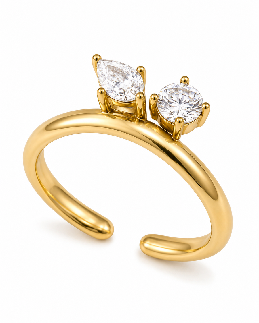 Aurelia Crystal Charm Rings