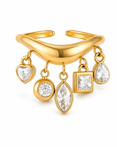 Aurelia Crystal Charm Rings