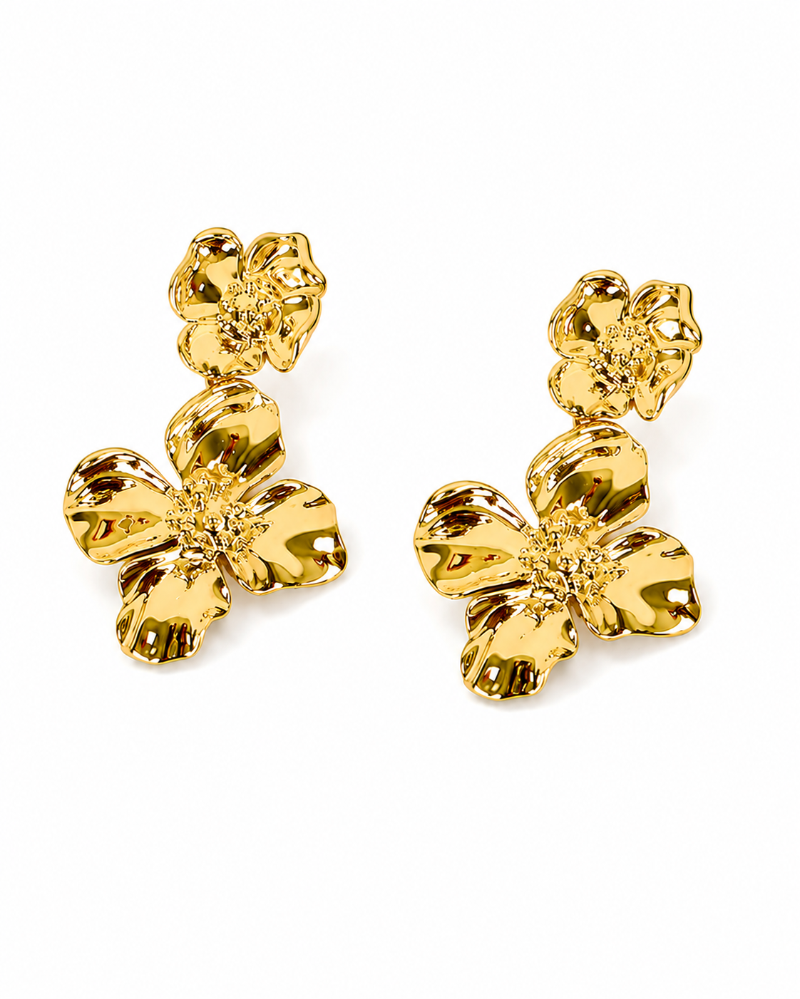 Gold Floréa Sculptural Bloom Earrings