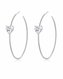 Amora Heart Hoop Earrings