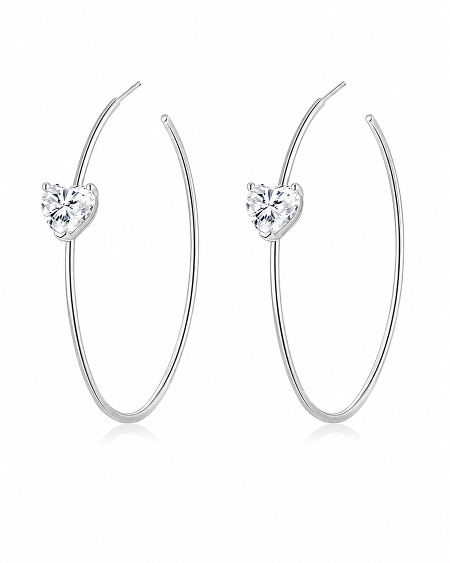 Amora Heart Hoop Earrings