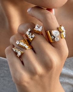 Aurelia Crystal Statement Ring Series
