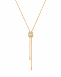 Crystal Lariat Slider Necklace with approx